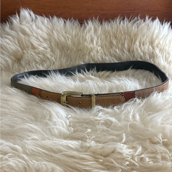 Multicolor Patchwork Leather Belt - Picture 2 of 6